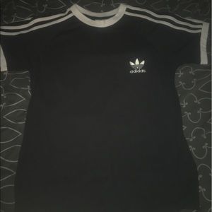 ADIDAS LOGO SHORT SLEEVE TEE MENS SMALL 3 STRIPES